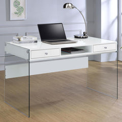 Dobrev White Writing Desk - MyWaynesHome #
