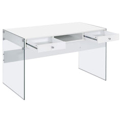 Dobrev White Writing Desk - MyWaynesHome #