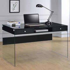 Dobrev Black Writing Desk - MyWaynesHome #