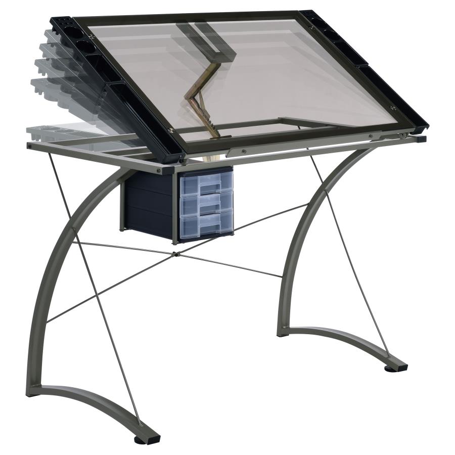 Melo Grey Drafting Desk - MyWaynesHome #