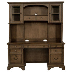 Hartshill Brown Credenza Desk W/ Hutch - MyWaynesHome #