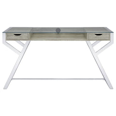 Emelle Grey Writing Desk - MyWaynesHome #