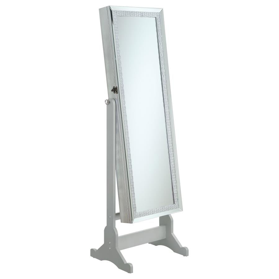 Elle Silver Jewelry Cheval Mirror - MyWaynesHome #