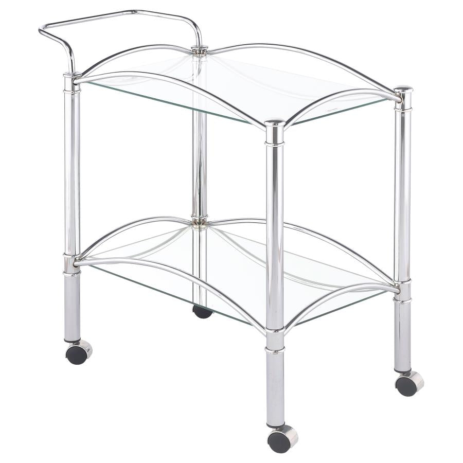 Shadix Silver Bar Cart - MyWaynesHome #