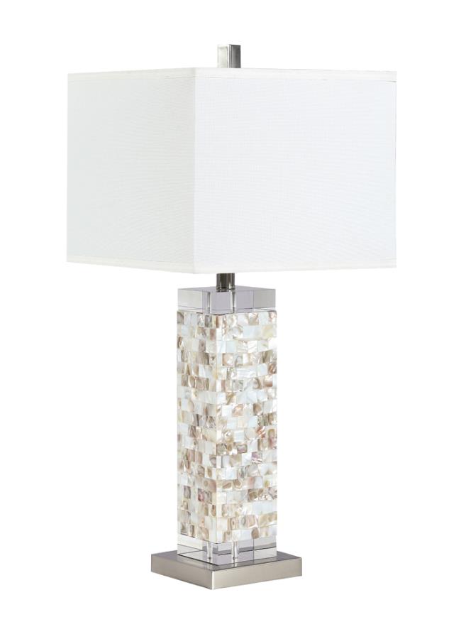 Capiz Silver Table Lamp - MyWaynesHome #
