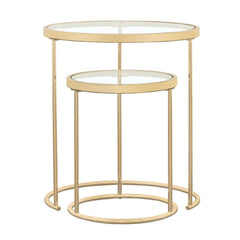 Maylin Gold 2 Pc Nesting Table - MyWaynesHome #