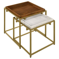 Bolden Gold 2 Pc Nesting Table - MyWaynesHome #