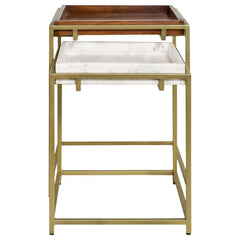 Bolden Gold 2 Pc Nesting Table - MyWaynesHome #