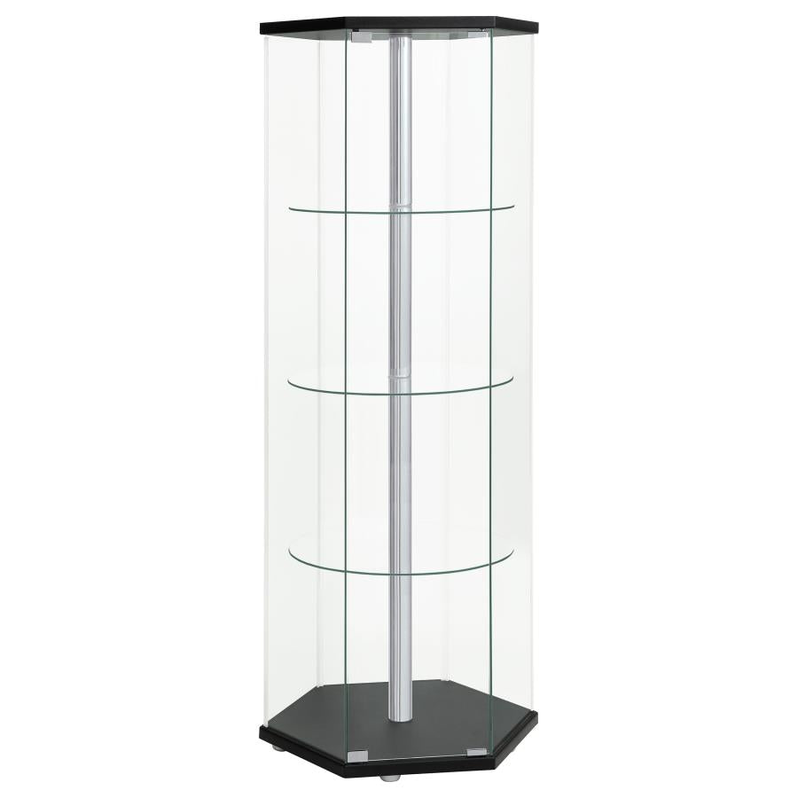 Zahavah Black Curio Cabinet - MyWaynesHome #