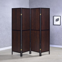 Deepika Brown 4 Panel Room Divider - MyWaynesHome #