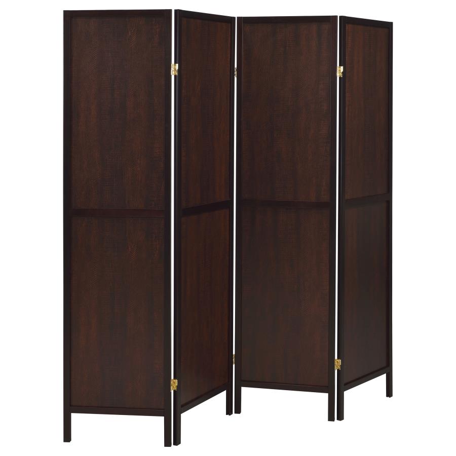 Deepika Brown 4 Panel Room Divider - MyWaynesHome #