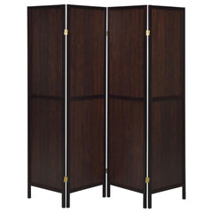 Deepika Brown 4 Panel Room Divider - MyWaynesHome #