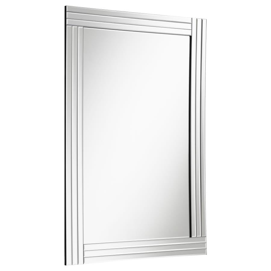 Coaster Aghes Rectangular Wall Mirror with LED Lighting Mirror