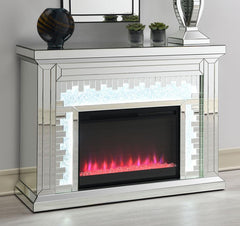 Gilmore Silver Electric Fireplace - MyWaynesHome #