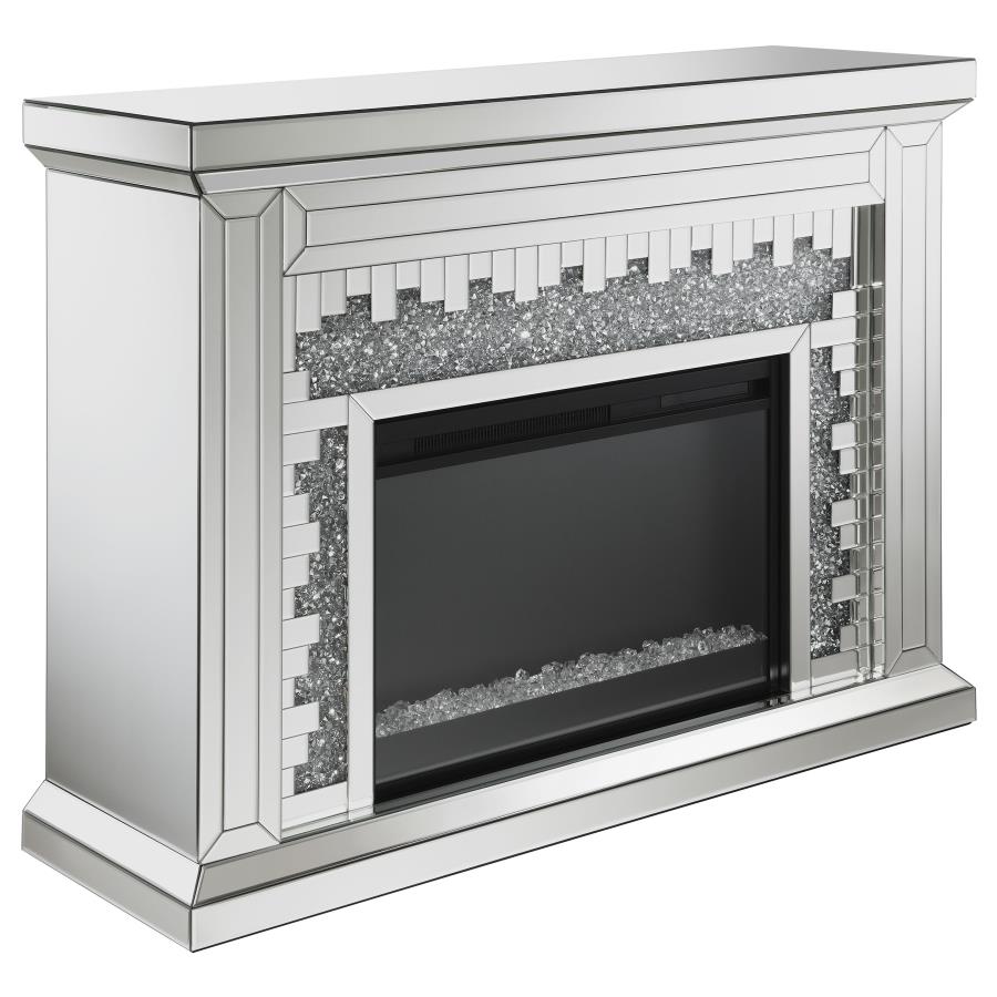 Gilmore Silver Electric Fireplace - MyWaynesHome #