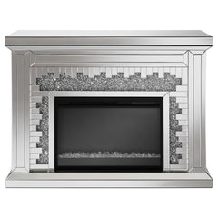 Gilmore Silver Electric Fireplace - MyWaynesHome #