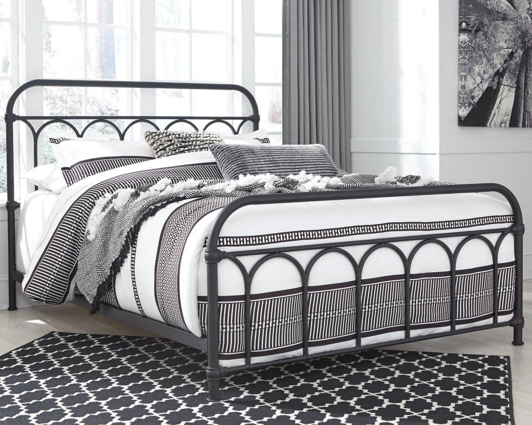 Nashburg Queen Metal Bed - MyWaynesHome #