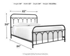 Nashburg Queen Metal Bed - MyWaynesHome #