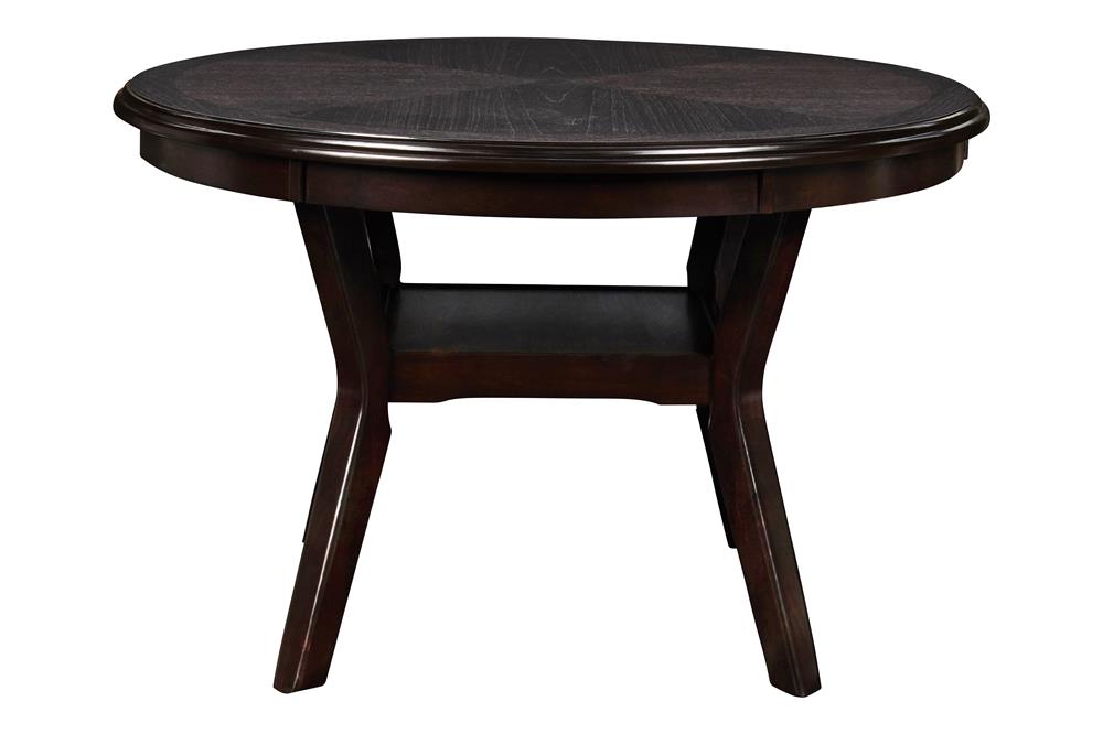 GIA 5 PC 47" ROUND DINING TABLE & 4 CHAIRS-EBONY - MyWaynesHome #