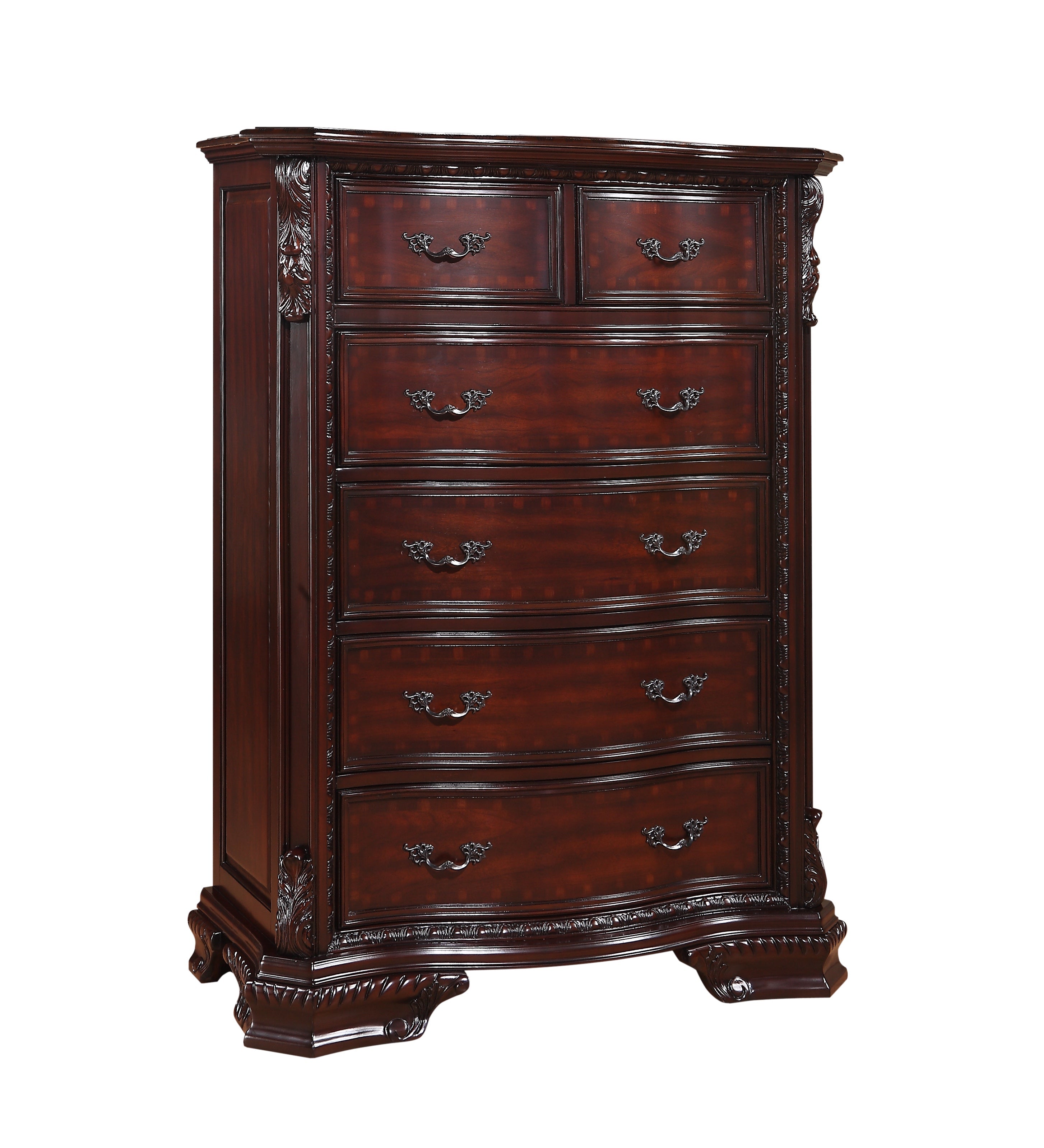 Sheffield Rich Brown Upholstered Panel Bedroom Set - MyWaynesHome #