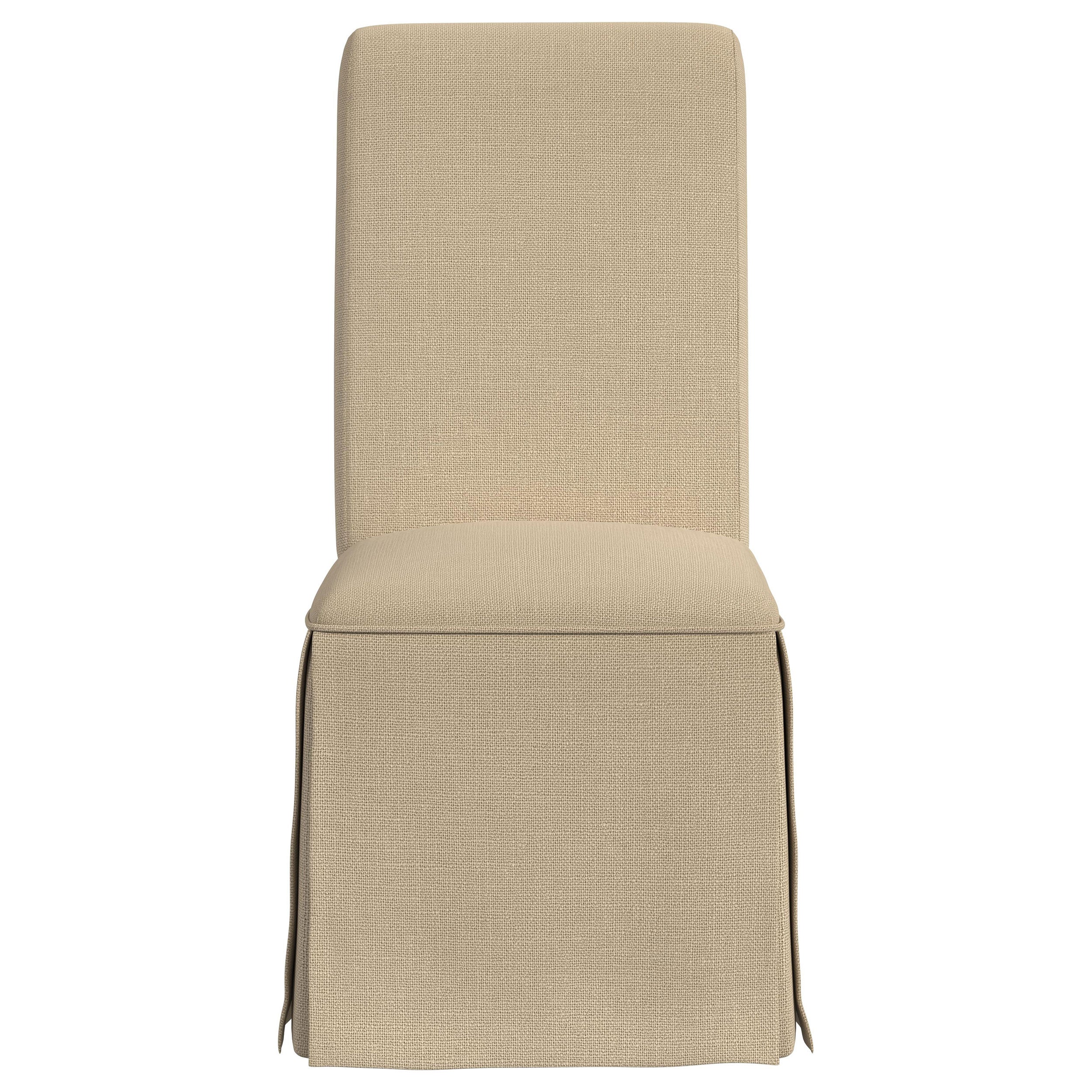 Shawna Upholstered Skirted Dining Chair Khaki (set Of 2) - MyWaynesHome #