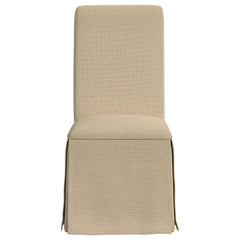 Shawna Upholstered Skirted Dining Chair Khaki (set Of 2) - MyWaynesHome #