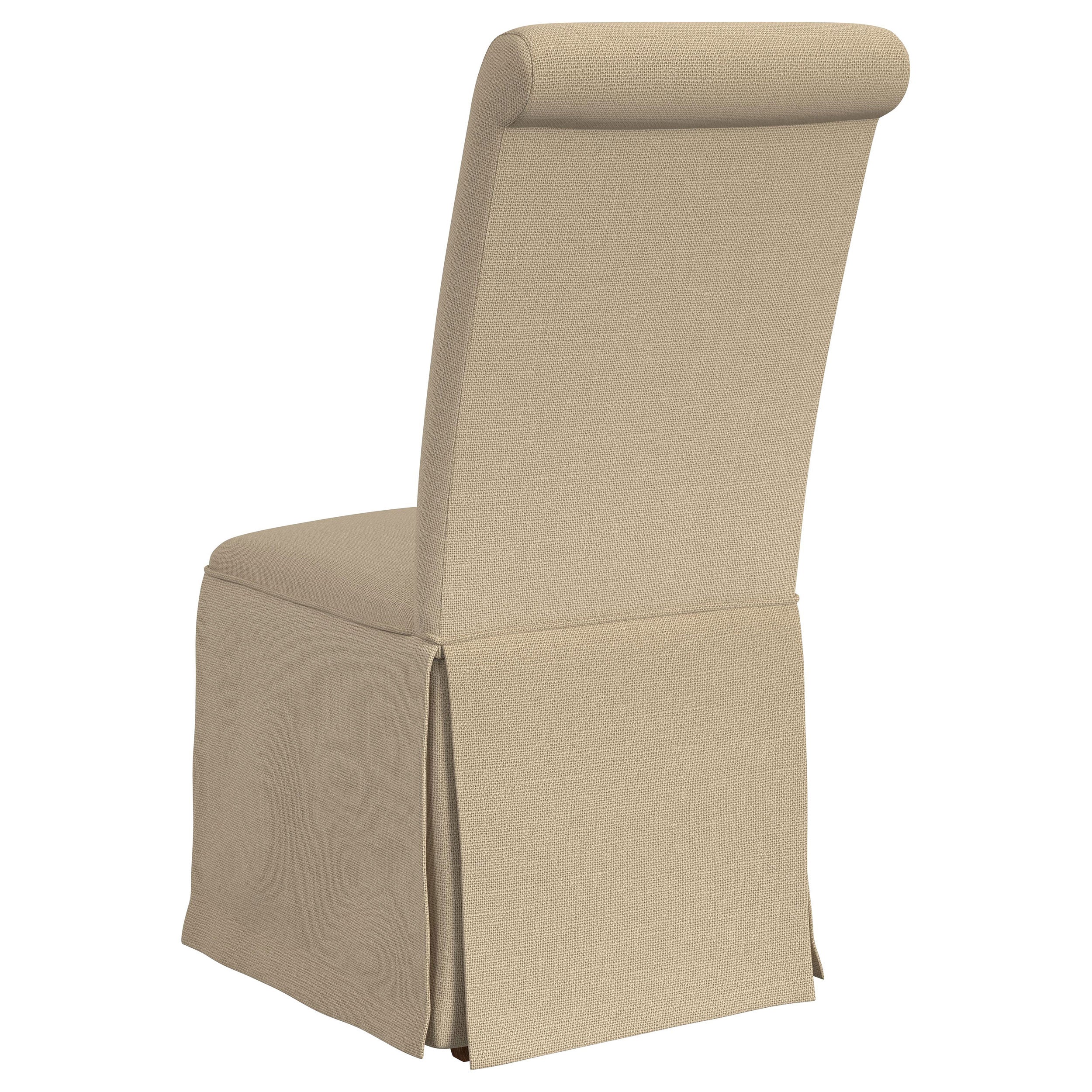 Shawna Upholstered Skirted Dining Chair Khaki (set Of 2) - MyWaynesHome #