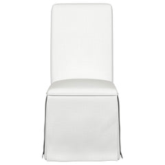 Shawna Upholstered Skirted Dining Chair White (set Of 2) - MyWaynesHome #