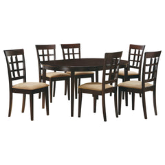 Gabriel 7-piece Extension Leaf Dining Table Set Cappuccino - MyWaynesHome #