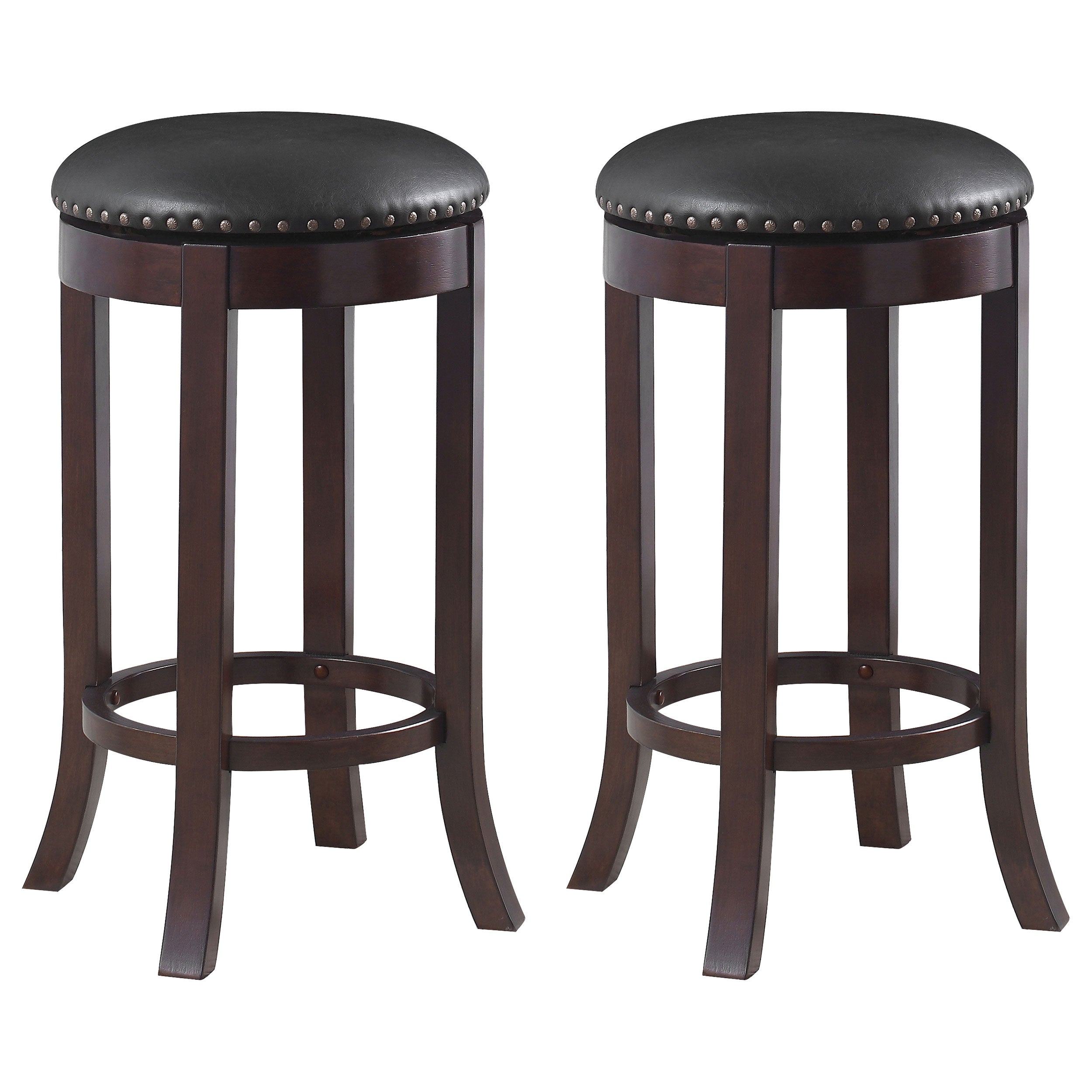 Aboushi Black Swivel Bar Stool - MyWaynesHome #