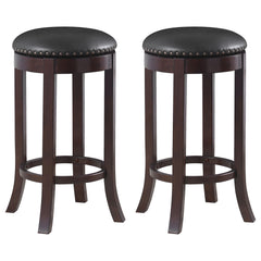 Aboushi Black Swivel Bar Stool - MyWaynesHome #