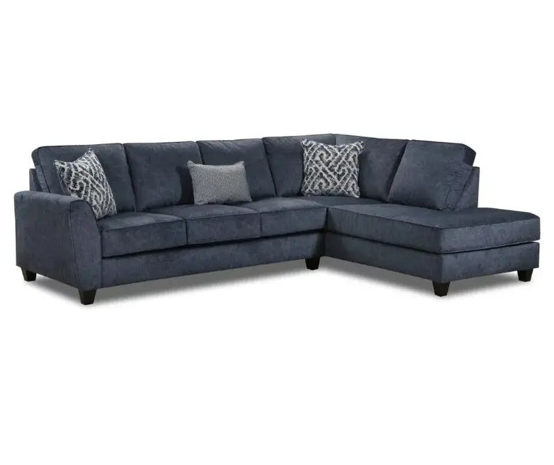 Dan Caster 2 Piece Sectional-Blue - MyWaynesHome #