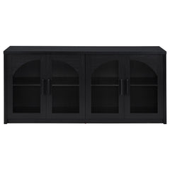 Riva 4-door Dining Sideboard Buffet Storage Credenza Black