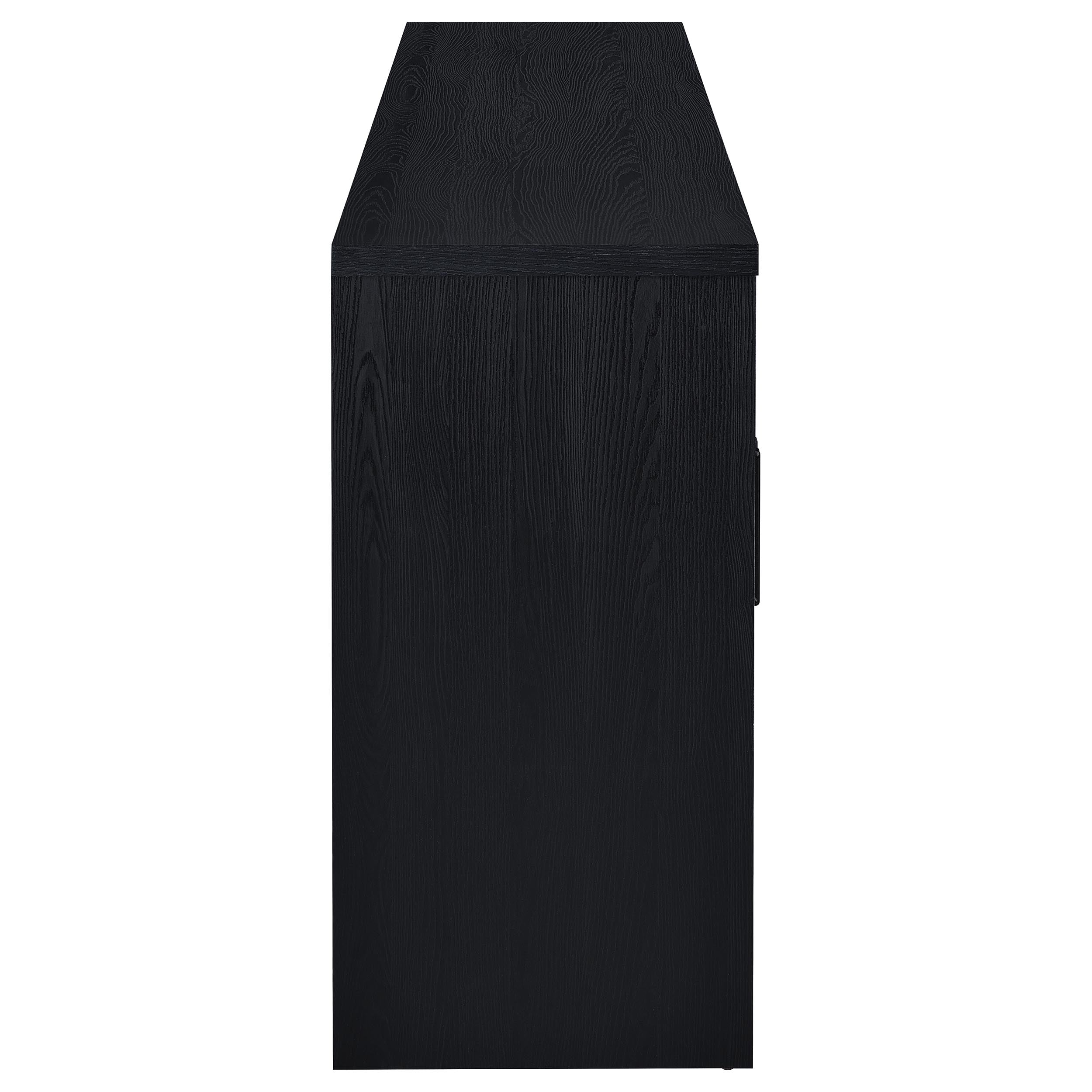 Riva 4-door Dining Sideboard Buffet Storage Credenza Black