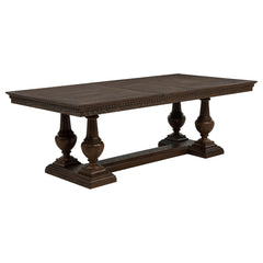 Ridgewell Rectangular Trestle Dining Table Dark Oak