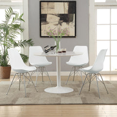 Lowry 5-piece Round Dining Table Set White - MyWaynesHome #