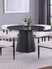 Camden Round 48-inch Faux Marble Top Dining Table Black - MyWaynesHome #