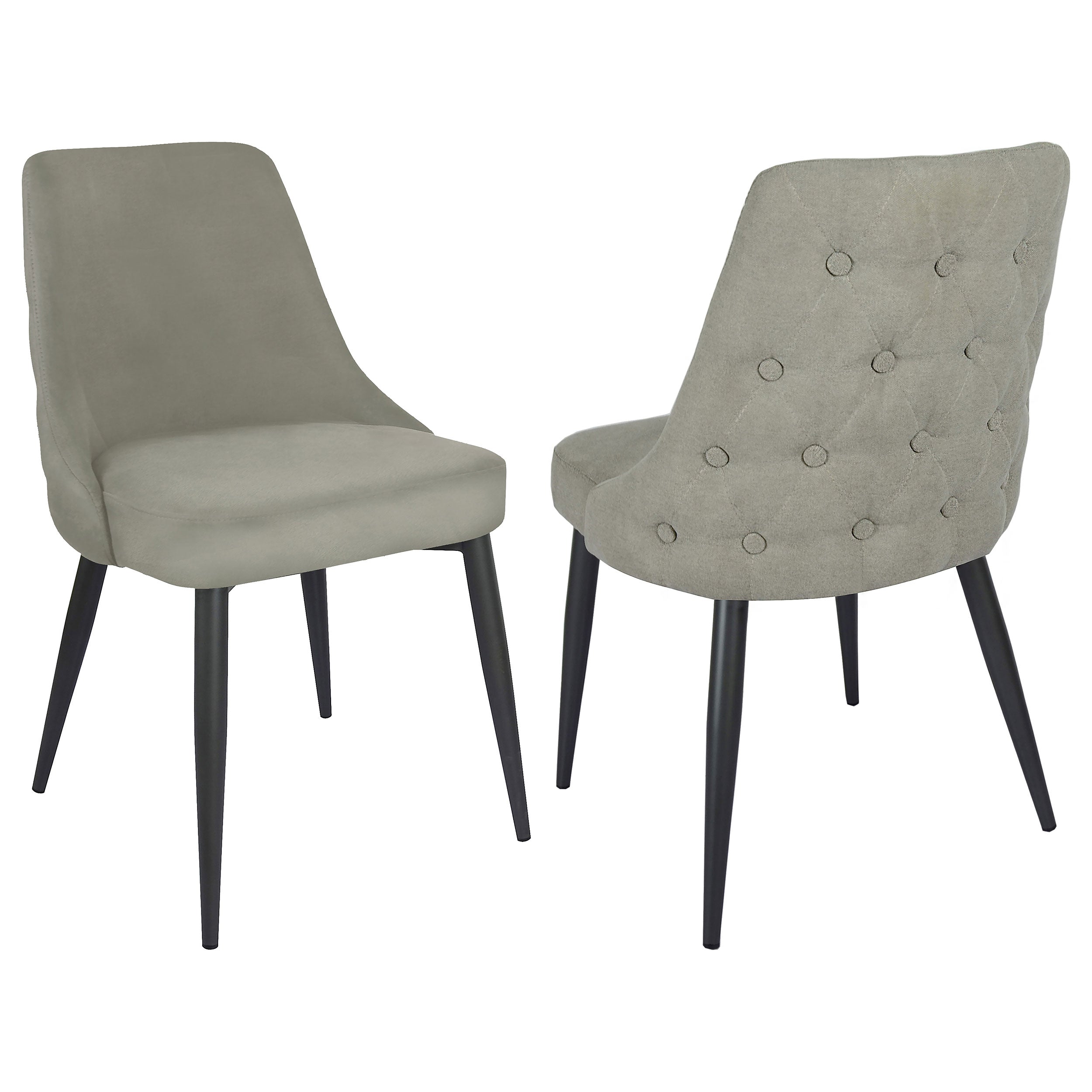Cosmo Upholstered Dining Side Chair Light Grey (set Of 2) - MyWaynesHome #