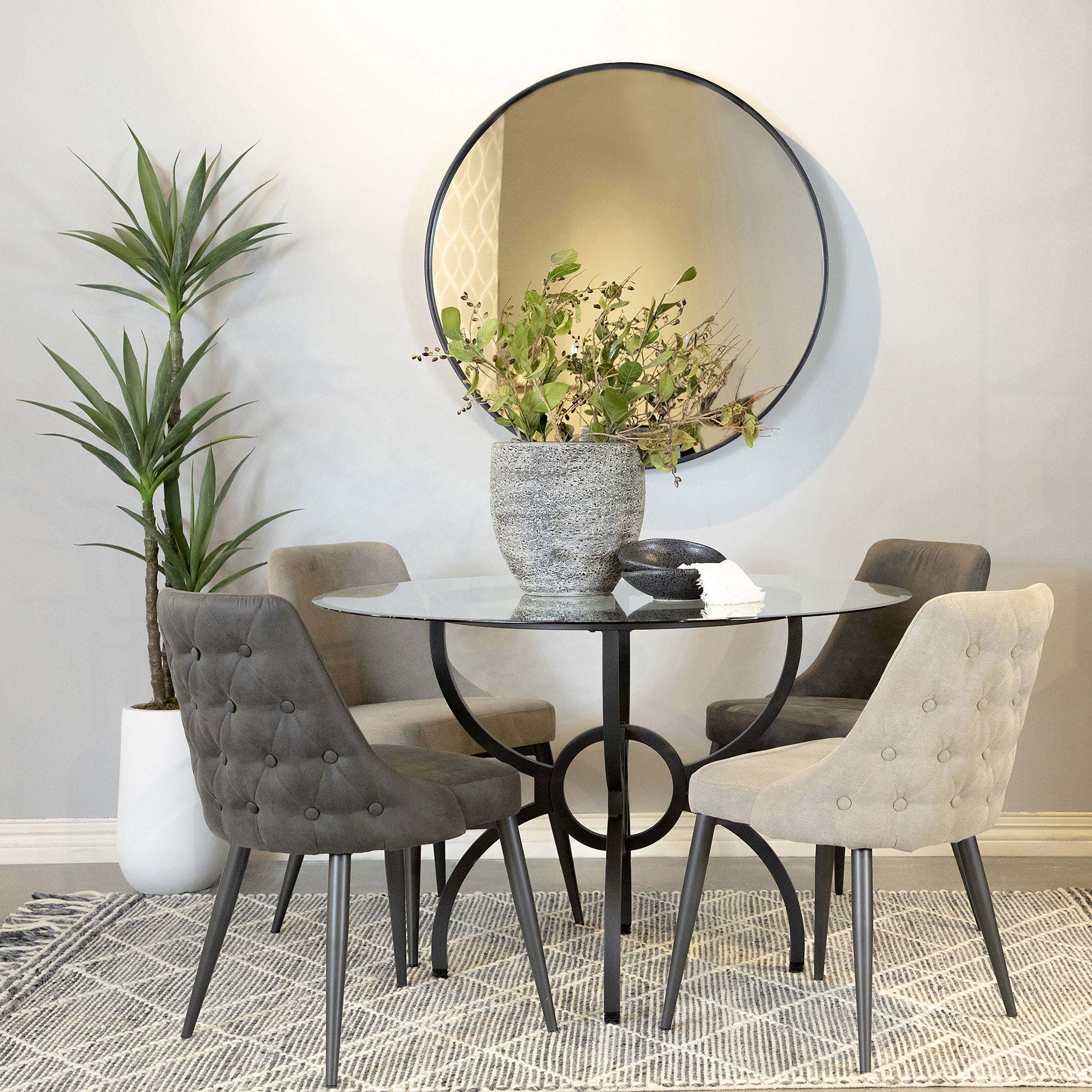 Cosmo Upholstered Dining Side Chair Light Grey (set Of 2) - MyWaynesHome #