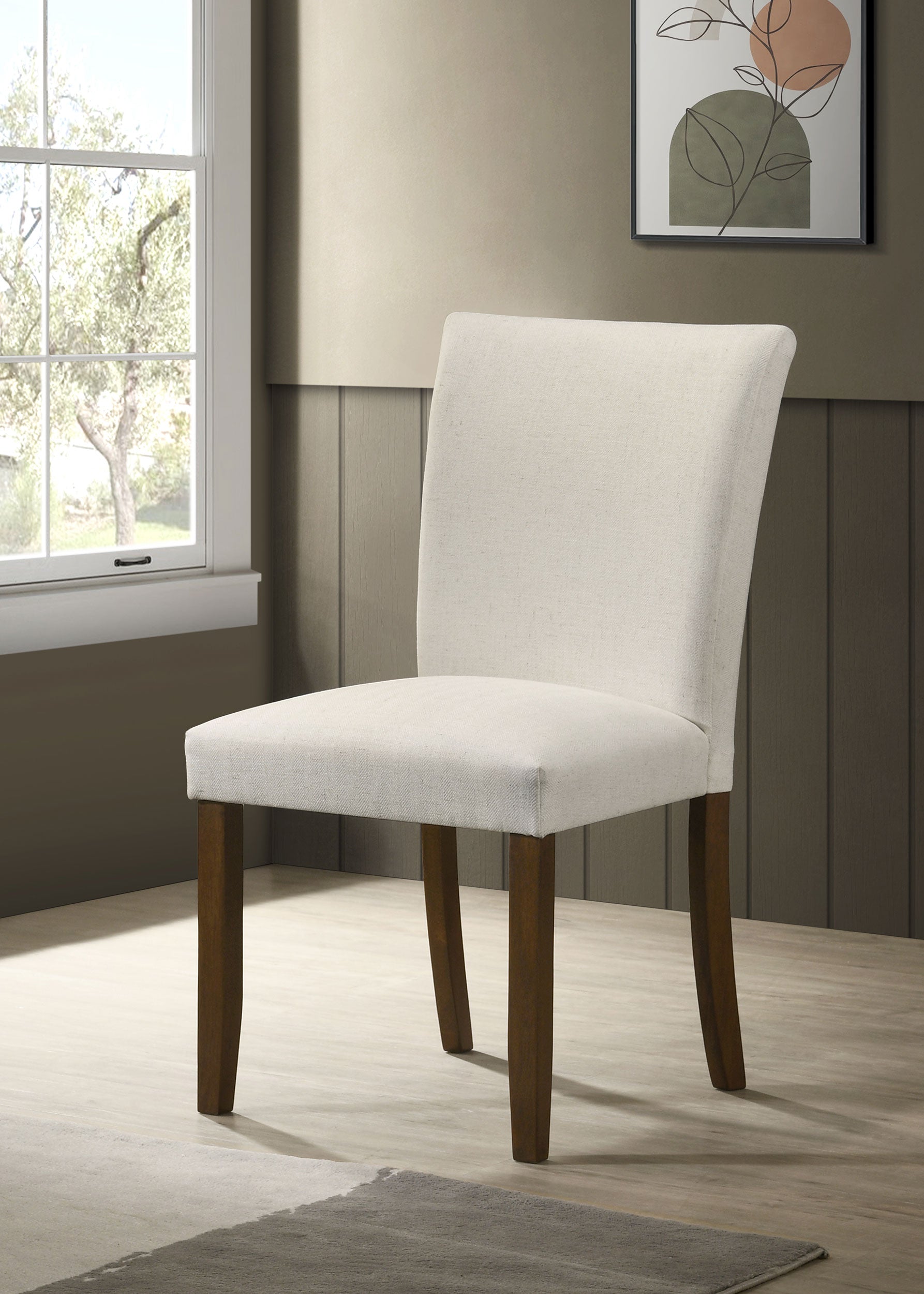 Cantley Upholstered Dining Side Chair Beige (set Of 2)