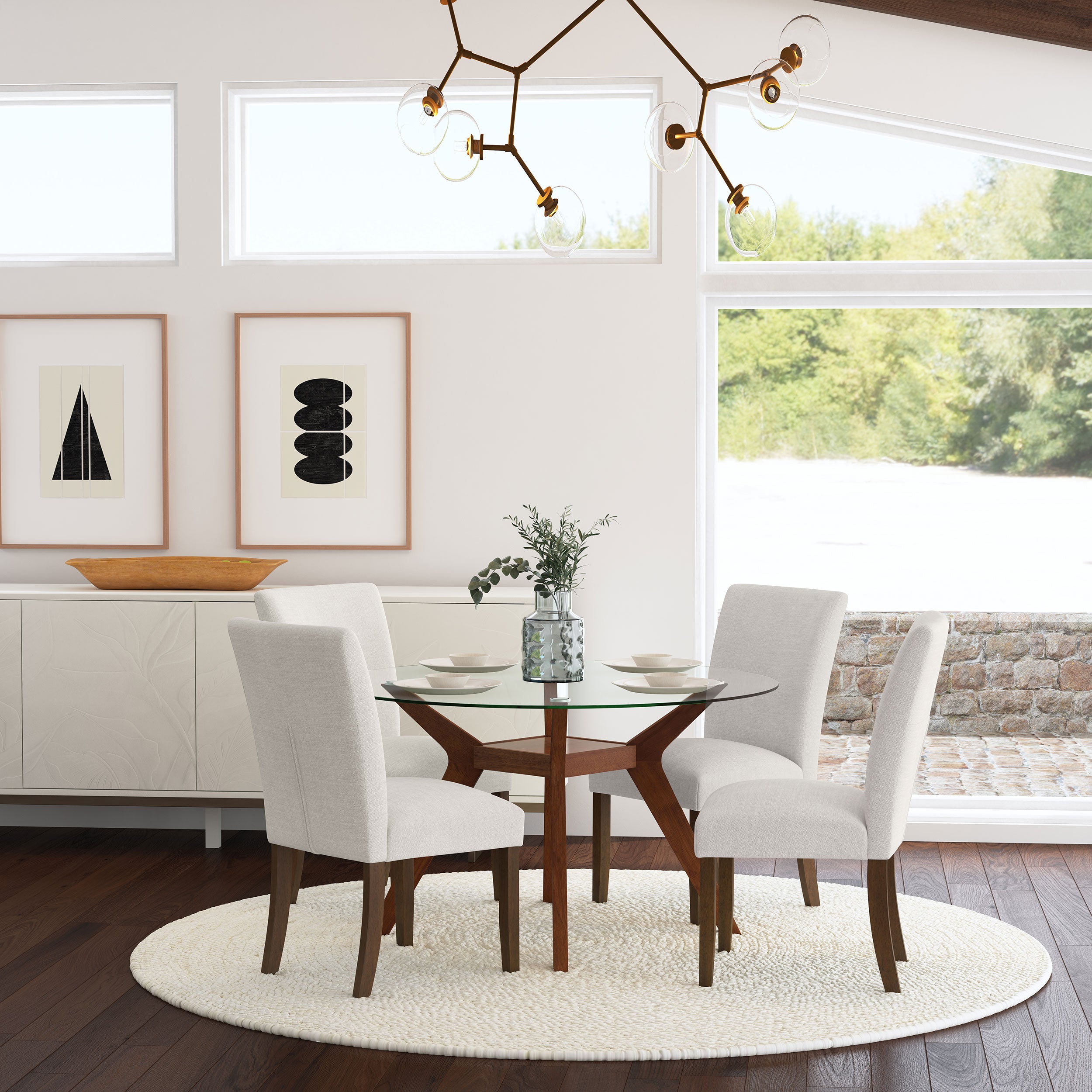 Cantley Upholstered Dining Side Chair Beige (set Of 2)