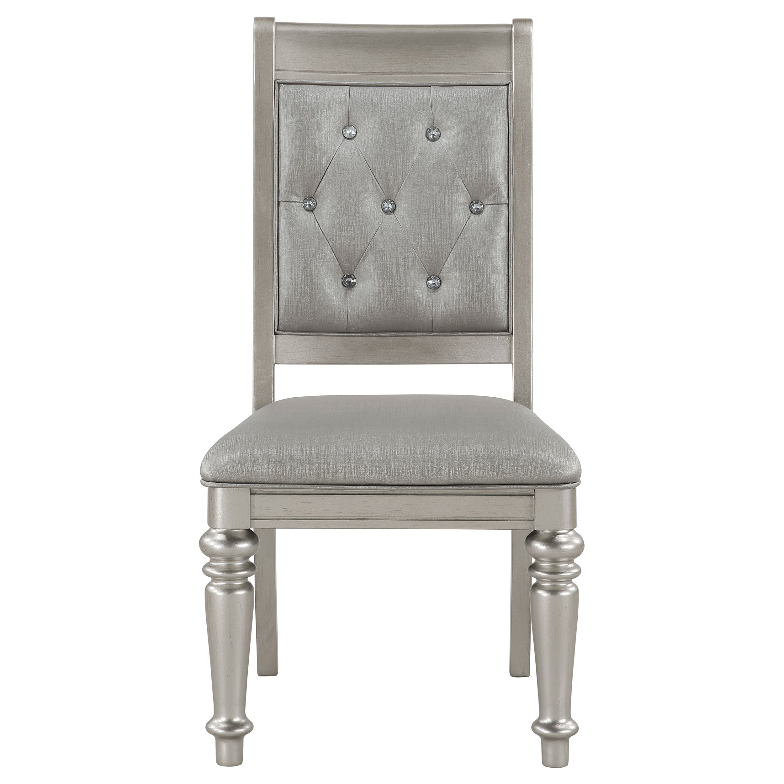 Bling Game 7-piece Rectangular Dining Set Metallic Platinum - MyWaynesHome #