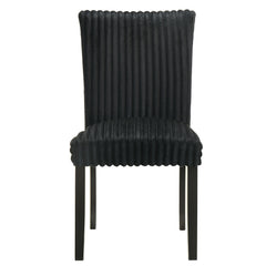 Dermott Upholstered Parson Dining Side Chair Black (set Of 2)