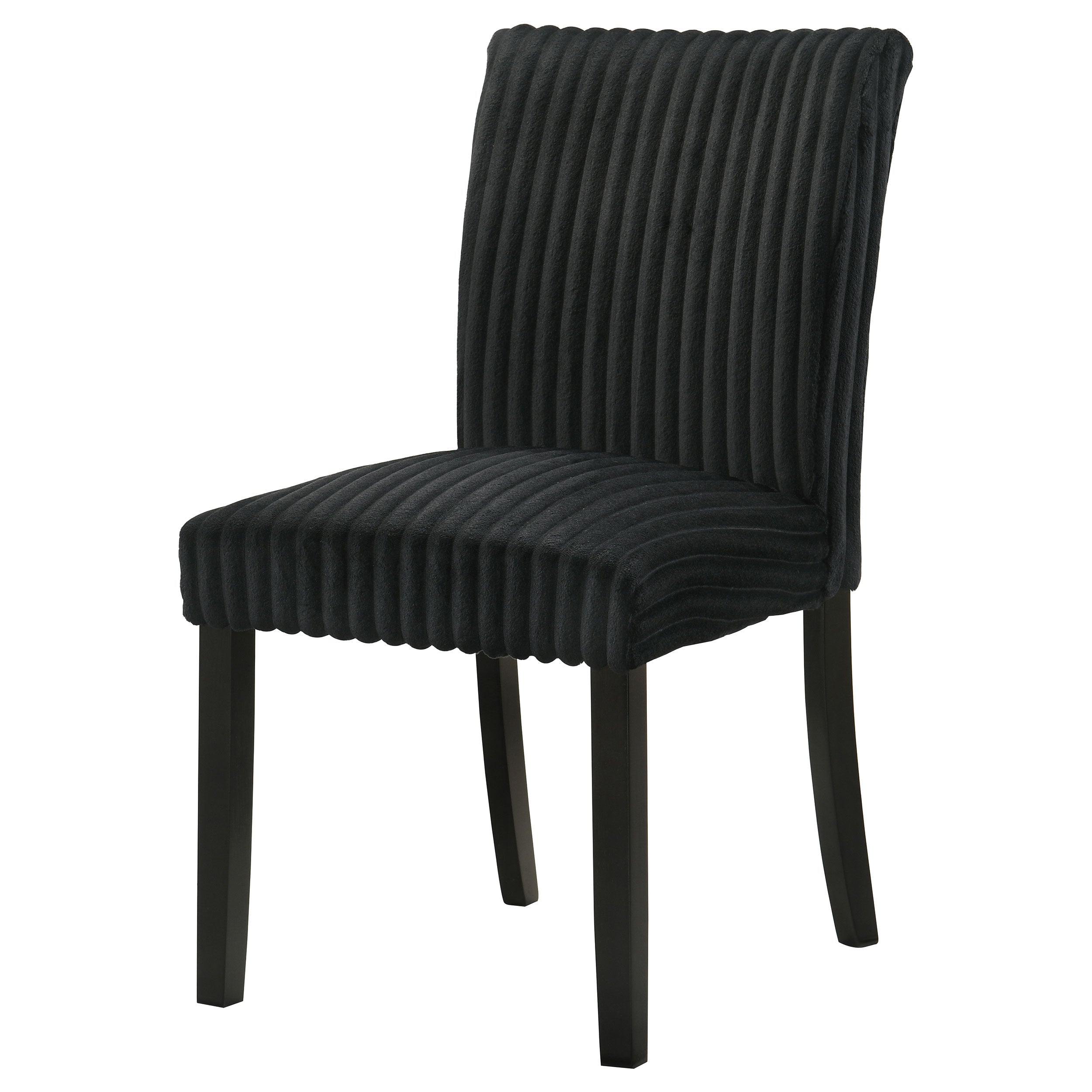 Dermott Upholstered Parson Dining Side Chair Black (set Of 2)
