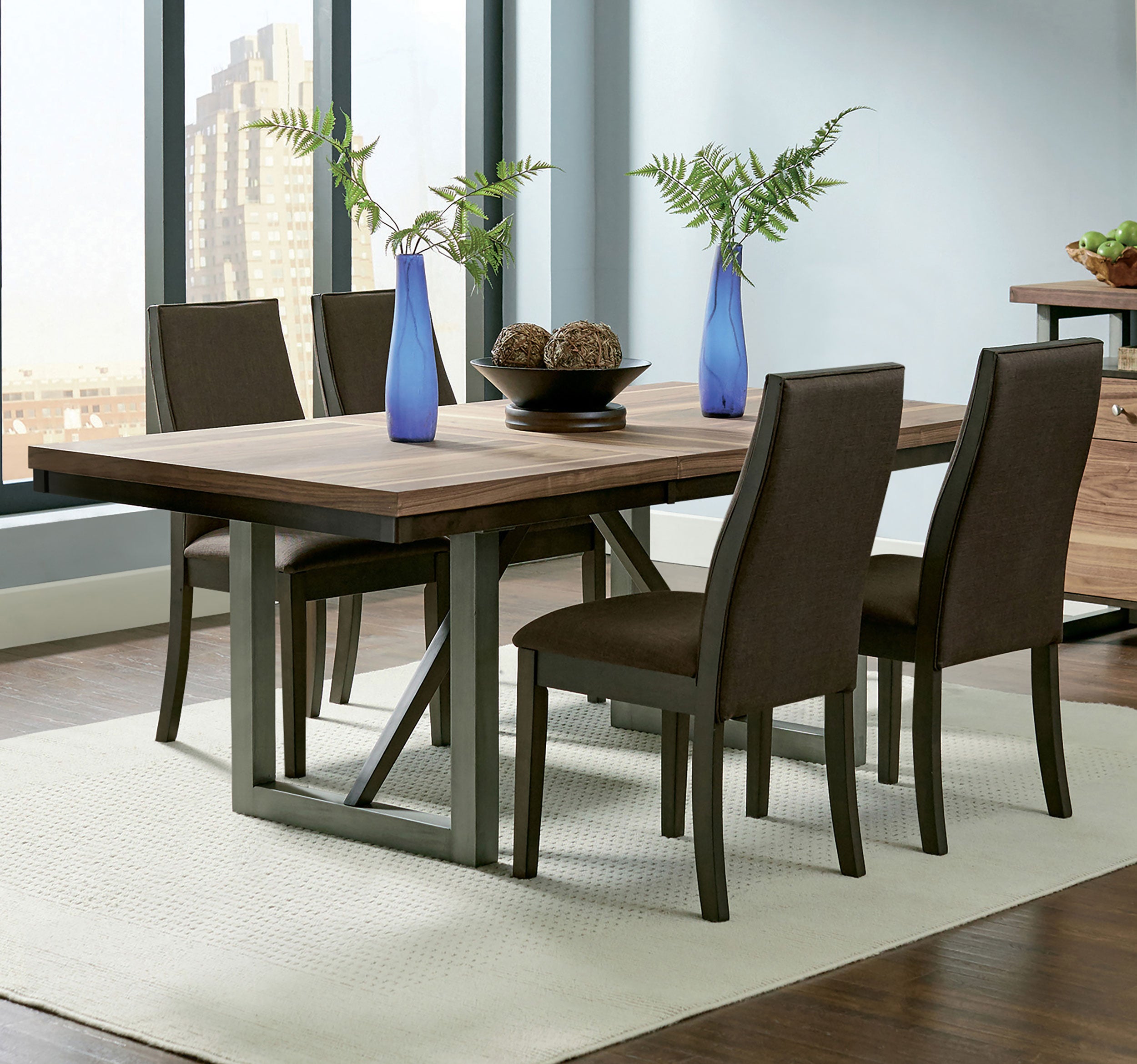 Spring Creek 5-piece Rectangular Dining Table Set Chocolate - MyWaynesHome #