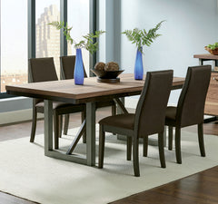 Spring Creek 5-piece Rectangular Dining Table Set Chocolate - MyWaynesHome #