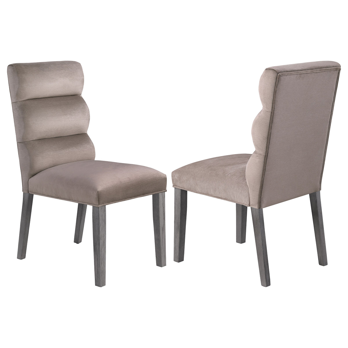 Carla Velvet Upholstered Dining Side Chair Ash (set Of 2) - MyWaynesHome #
