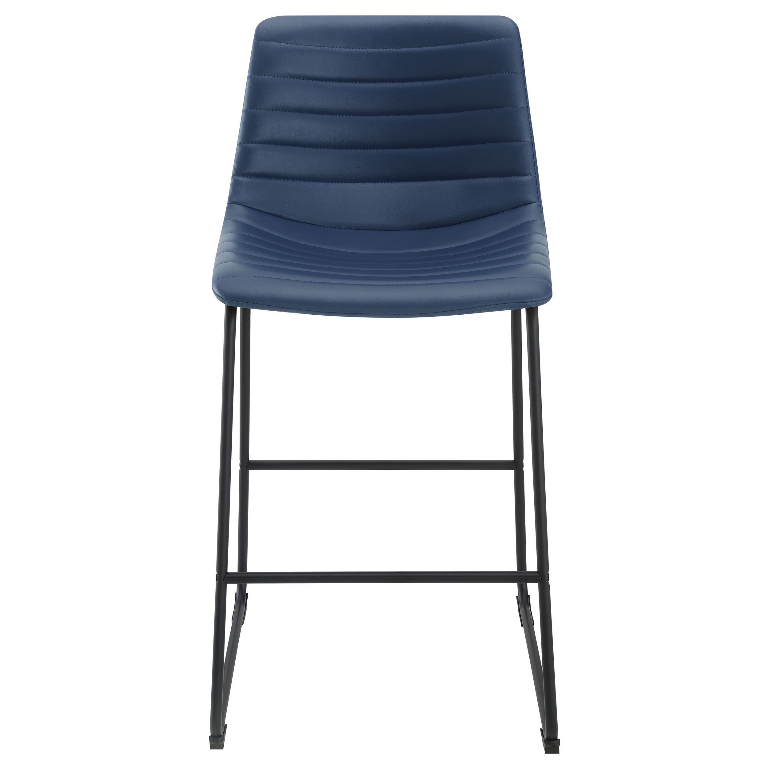 Zuni Faux Leather Upholstered Counter Chair Blue (set Of 2) - MyWaynesHome #