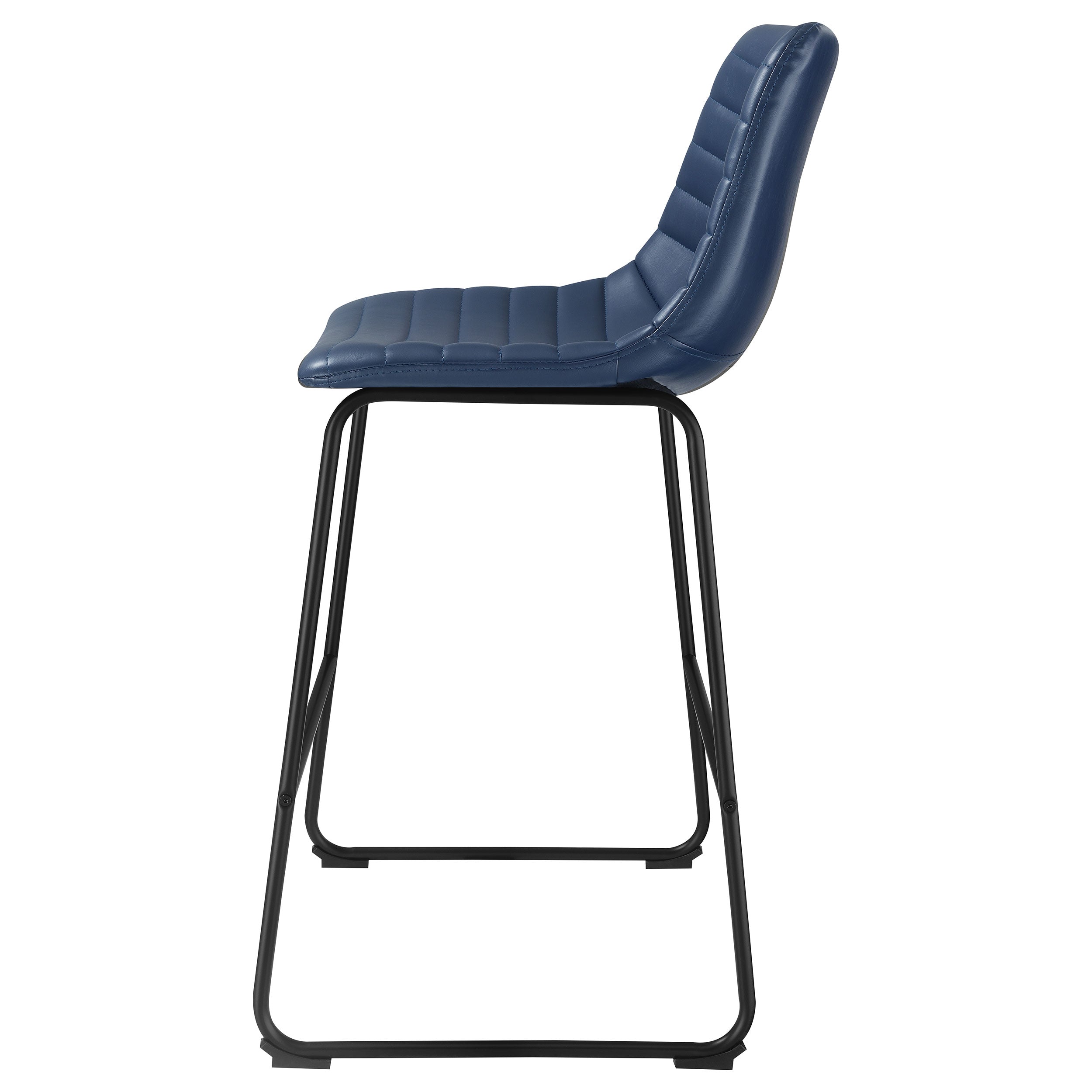 Zuni Faux Leather Upholstered Counter Chair Blue (set Of 2) - MyWaynesHome #