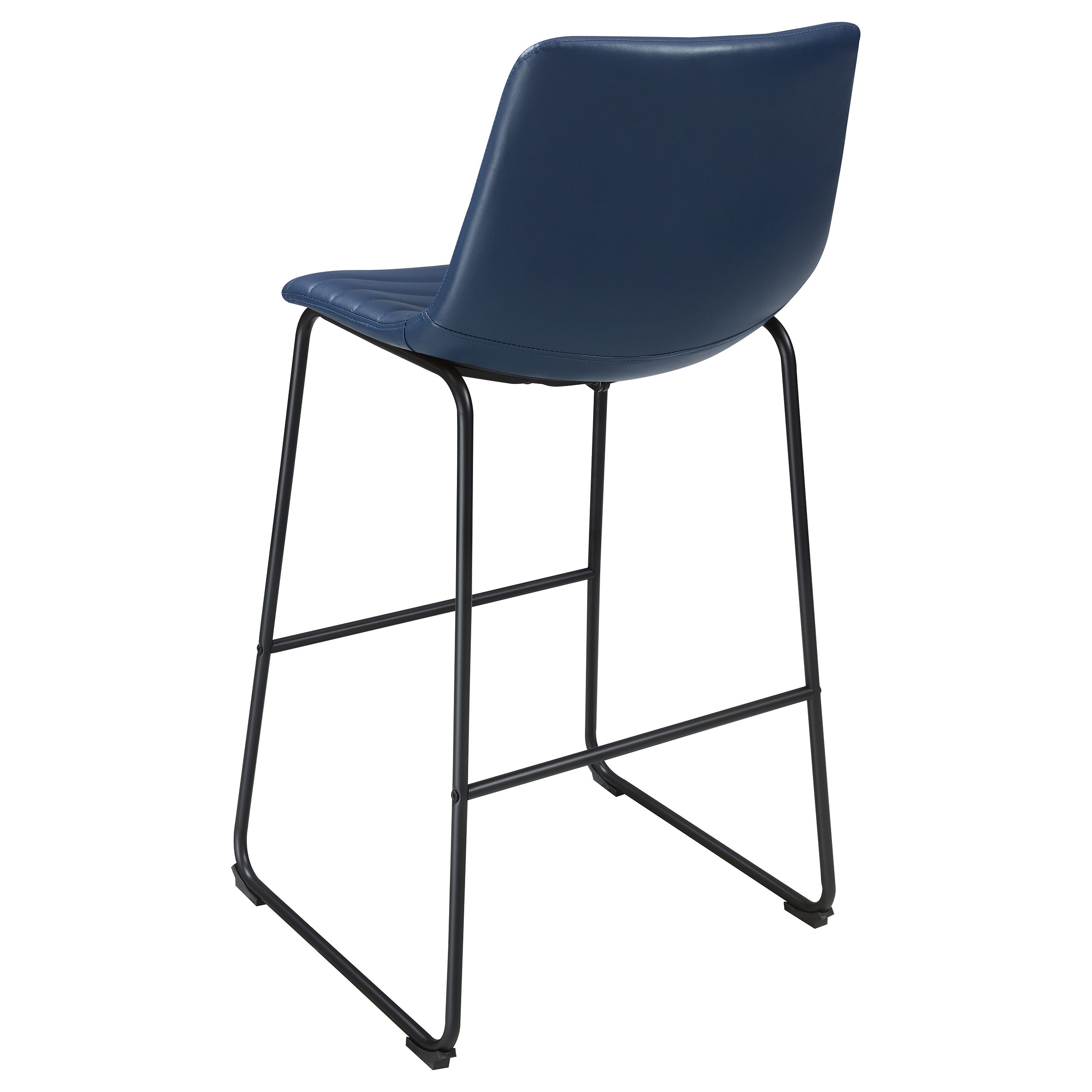 Zuni Faux Leather Upholstered Counter Chair Blue (set Of 2) - MyWaynesHome #